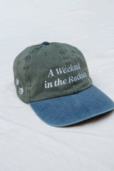 Hand embroidered hat Copy of Weekend in the Rockies Hat in Air and Water hat