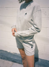 Embroidered cotton top Divine Union Top in Nurturing Grey (Unisex) TOPS