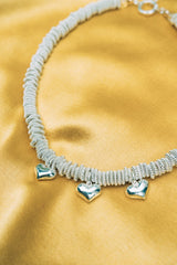 925 sterling silver heart beaded necklace I Feel Love Necklace Necklace
