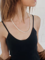 Freshwater pearl necklace Perfect Strand Pearl Necklace JEWELRY