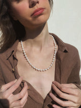 Freshwater pearl necklace Perfect Strand Pearl Necklace JEWELRY