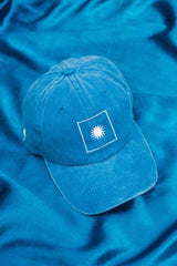 Hand embroidered hat Thriving Hat in Bright Blue hat