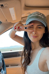 Hand embroidered hat Weekend in the Rockies Hat in Air and Water hat