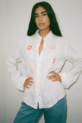 Modern Society Abundance Linen Shirt in Ivory Shirt