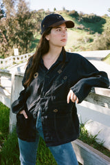 Hand embroidered linen jacket Blue Linen Jacket TOPS