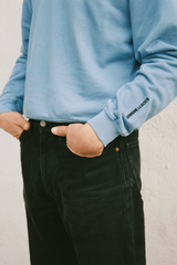 Modern Society Divine Union Sweatshirt in Healing Blue TOPS