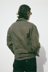 Modern Society Linen Jacket Gold Eye W/ Cactus