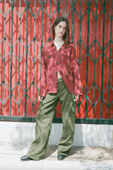 Modern Society One-of-a-kind Yin Yang Jacket in Ruby Shirts & Tops