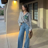 Hand embroidered linen shirt Success Shirt (One Size, Unisex) Shirts & Tops