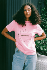 Modern Society Sun Salutation T-shirt in Candy Pink TOPS