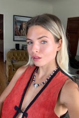 Modern Society Talisman Necklace with Lapis Lazuli, Aquamarine and Pearls JEWELRY