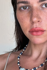 Modern Society Talisman Necklace with Lapis Lazuli, Aquamarine and Pearls JEWELRY