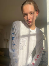 Hand printed extra soft tri-blend tees You Are Lucky in Day Long Sleeve Tee (Unisex) TOPS