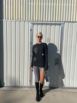 Hand printed extra soft tri-blend tees You Are Lucky in Night Long Sleeve Tee (Unisex) TOPS