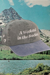 Hand embroidered hat Copy of Weekend in the Rockies Hat in Air and Water hat