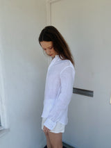 100% linen shirt Favorite Linen Shirt in White Shirt