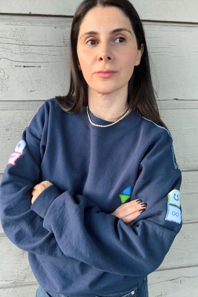 100 cotton fleece sweatshirt Slow Living Sweatshirt TOPS