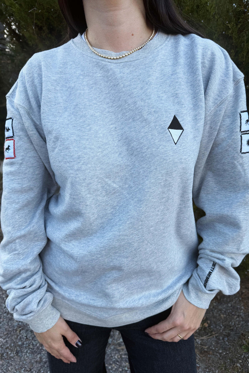 Hand embroidered cotton sweatshirt Year of the Horse Sweatshirt TOPS