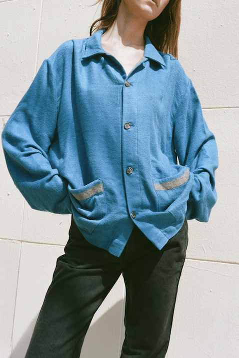 Modern Society Cashmere Jacket in Bright Blue Jacket