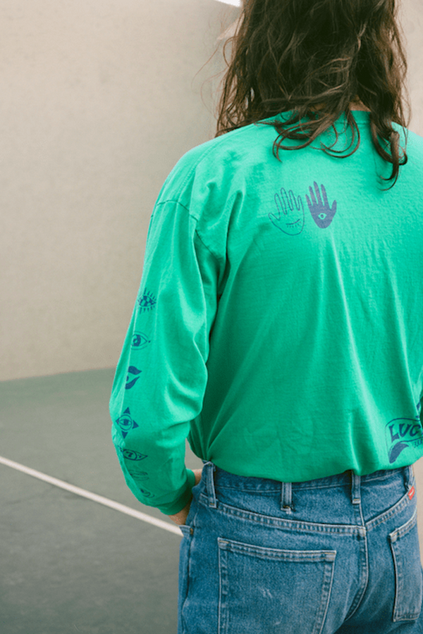 Modern Society You Are Lucky Long Sleeve - Emerald TOPS
